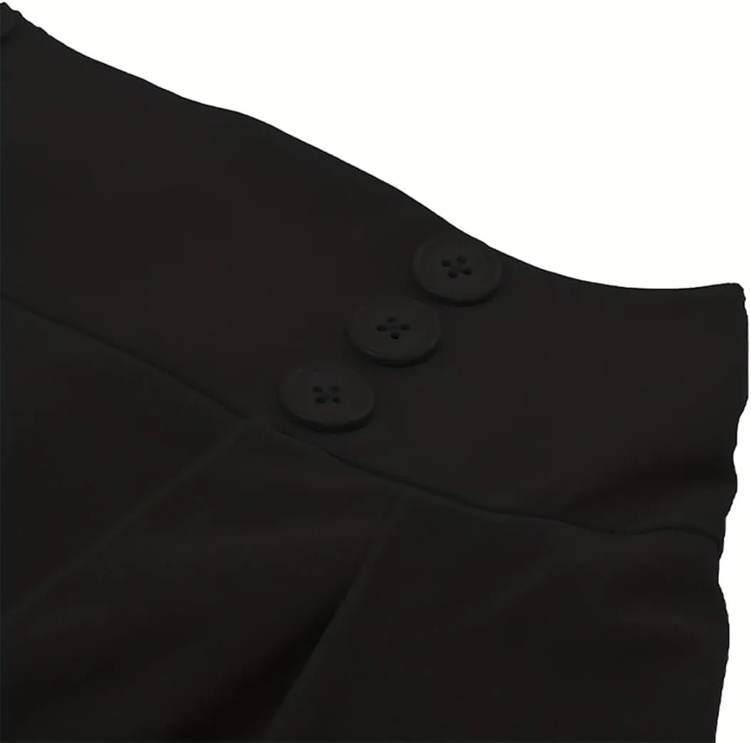 2025 Women's Vintage High Waist Pleated Midi A - Line Summer Casual Skirt