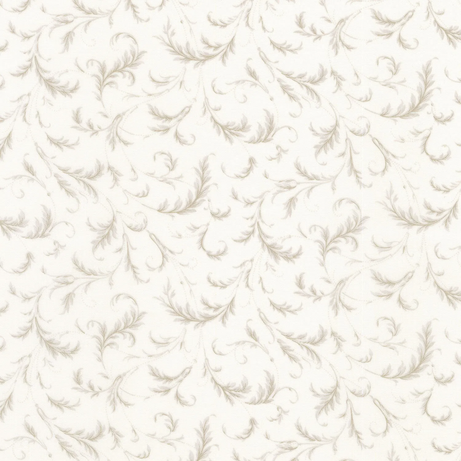 3 Sisters Favorites Vintage Linens - Flourishing Plaza Cream Yardage
