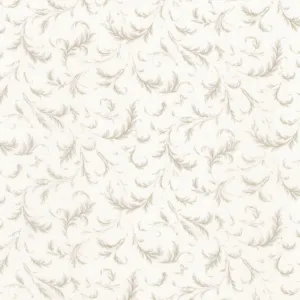 3 Sisters Favorites Vintage Linens - Flourishing Plaza Cream Yardage