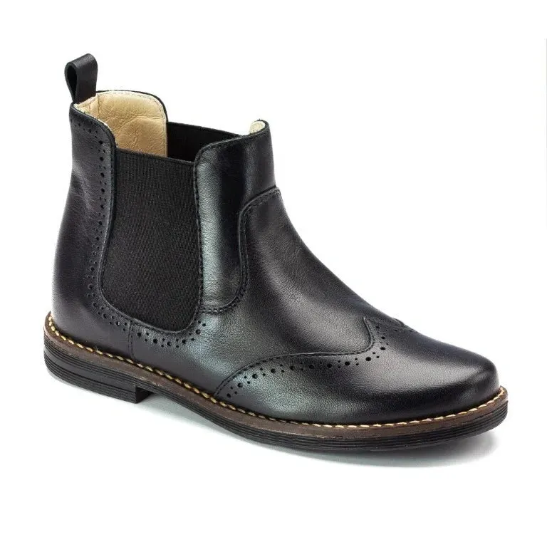 3028 - Black Soft Leather Bootie for Girl/Teen/Women by London Kids