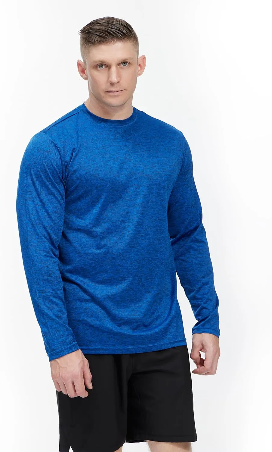 4 Pack Long Sleeve Shirts for Men Dry-Fit Moisture Wicking T-Shirts for Fishing Hiking Workout Gym
