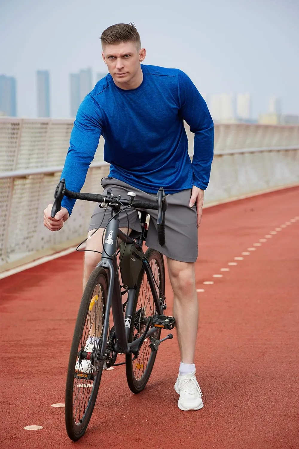 4 Pack Long Sleeve Shirts for Men Dry-Fit Moisture Wicking T-Shirts for Fishing Hiking Workout Gym