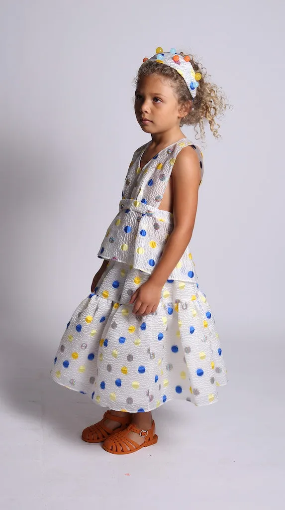 ADELIA FLOUNCE MIDI-SKIRT