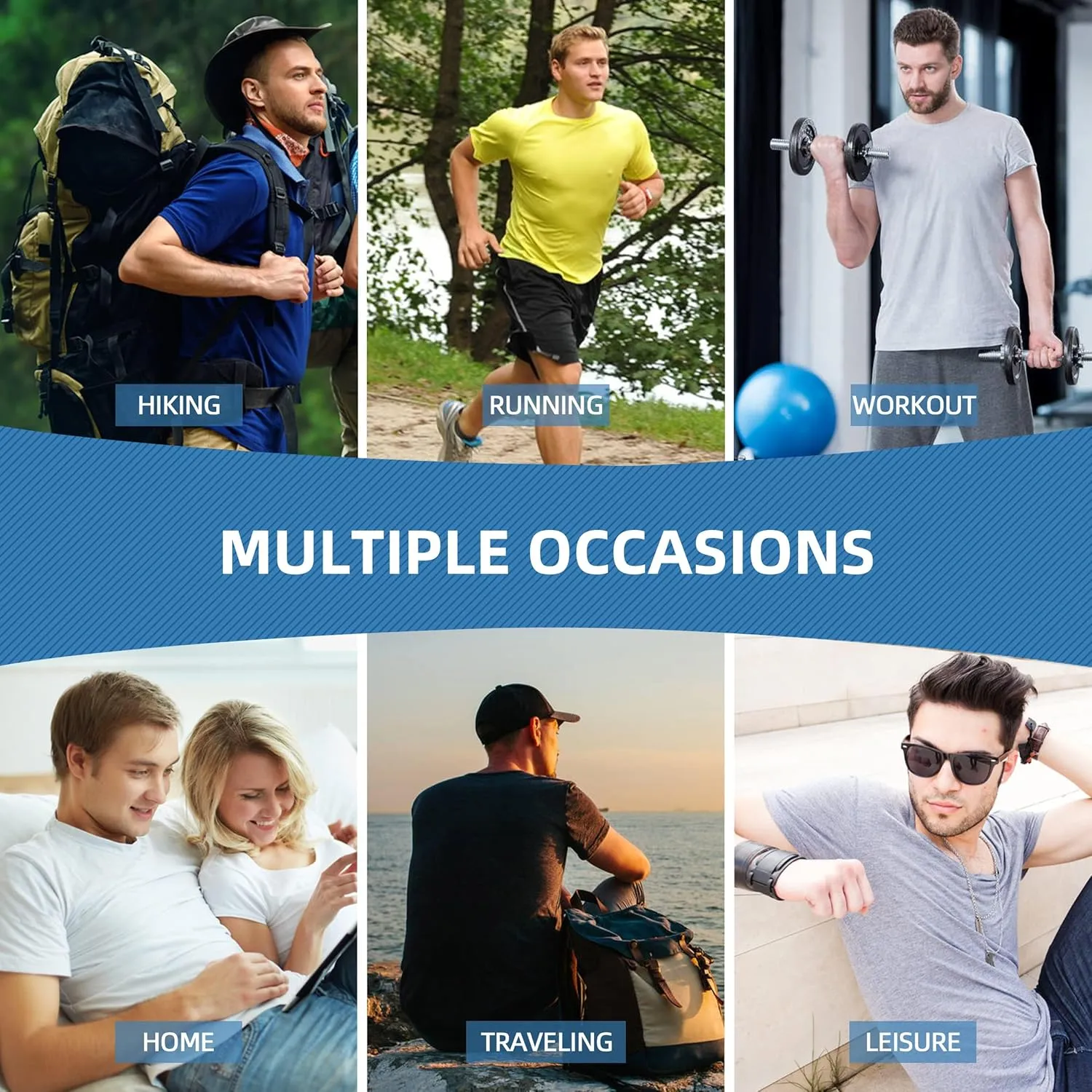 ALAVIKING Workout Shirts for Men Quick Dry Running Gym Athletic T Shirts Moisture Wicking Short Sleeve Fitness Crew Neck