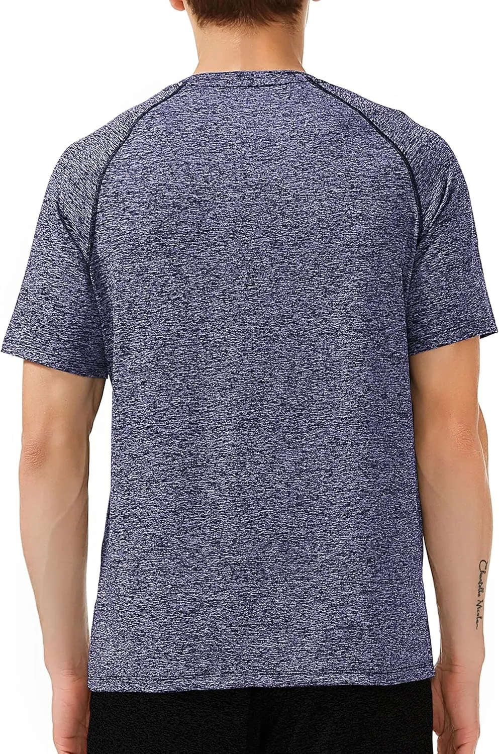 ALAVIKING Workout Shirts for Men Quick Dry Running Gym Athletic T Shirts Moisture Wicking Short Sleeve Fitness Crew Neck