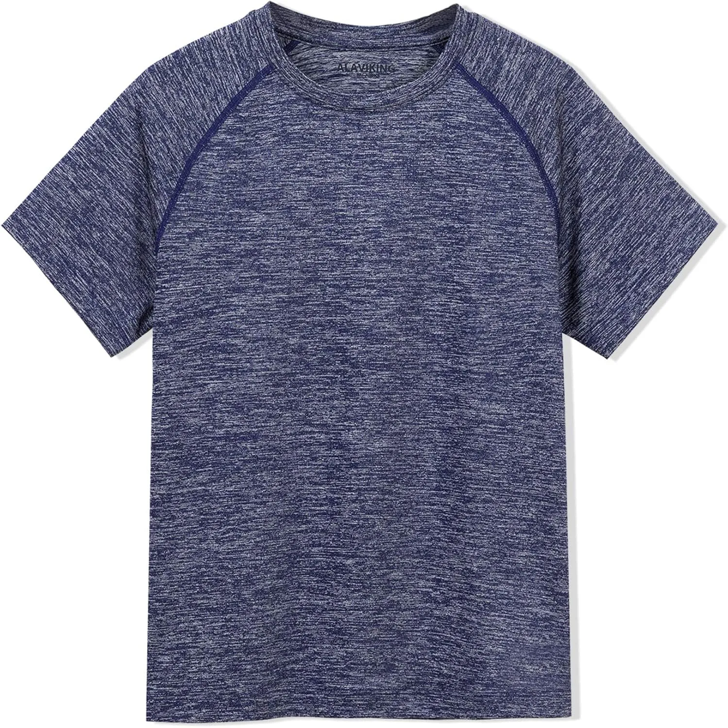ALAVIKING Workout Shirts for Men Quick Dry Running Gym Athletic T Shirts Moisture Wicking Short Sleeve Fitness Crew Neck