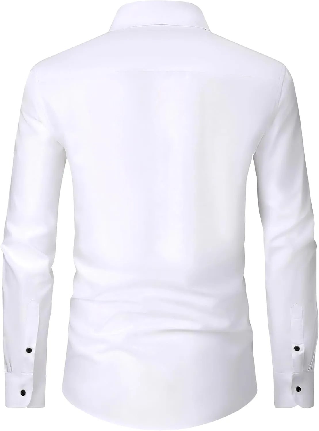 Alimens & Gentle Mens Dress Shirts Long Sleeve Wrinkle-Free Formal Shirts Wedding Dating Business Casual Button Down Shirt