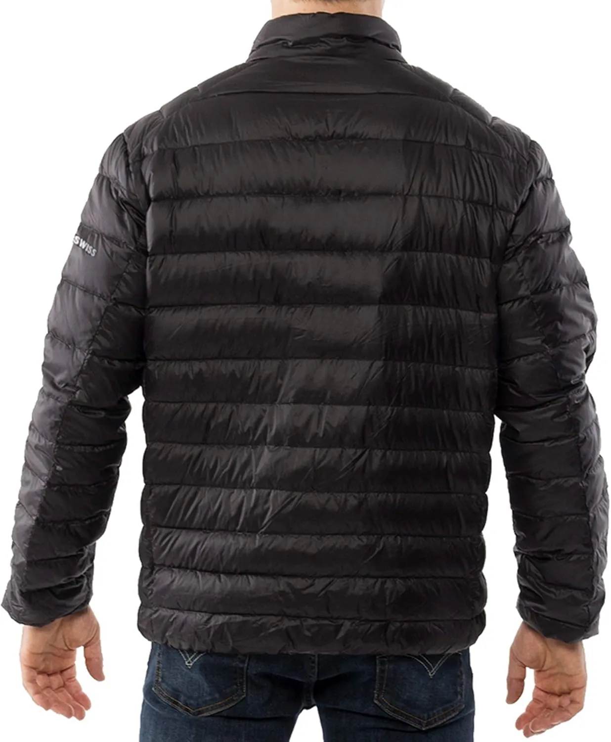 Alpine Swiss Niko Mens Down Alternative Jacket Puffer Coat Packable Warm Insulation & Lightweight
