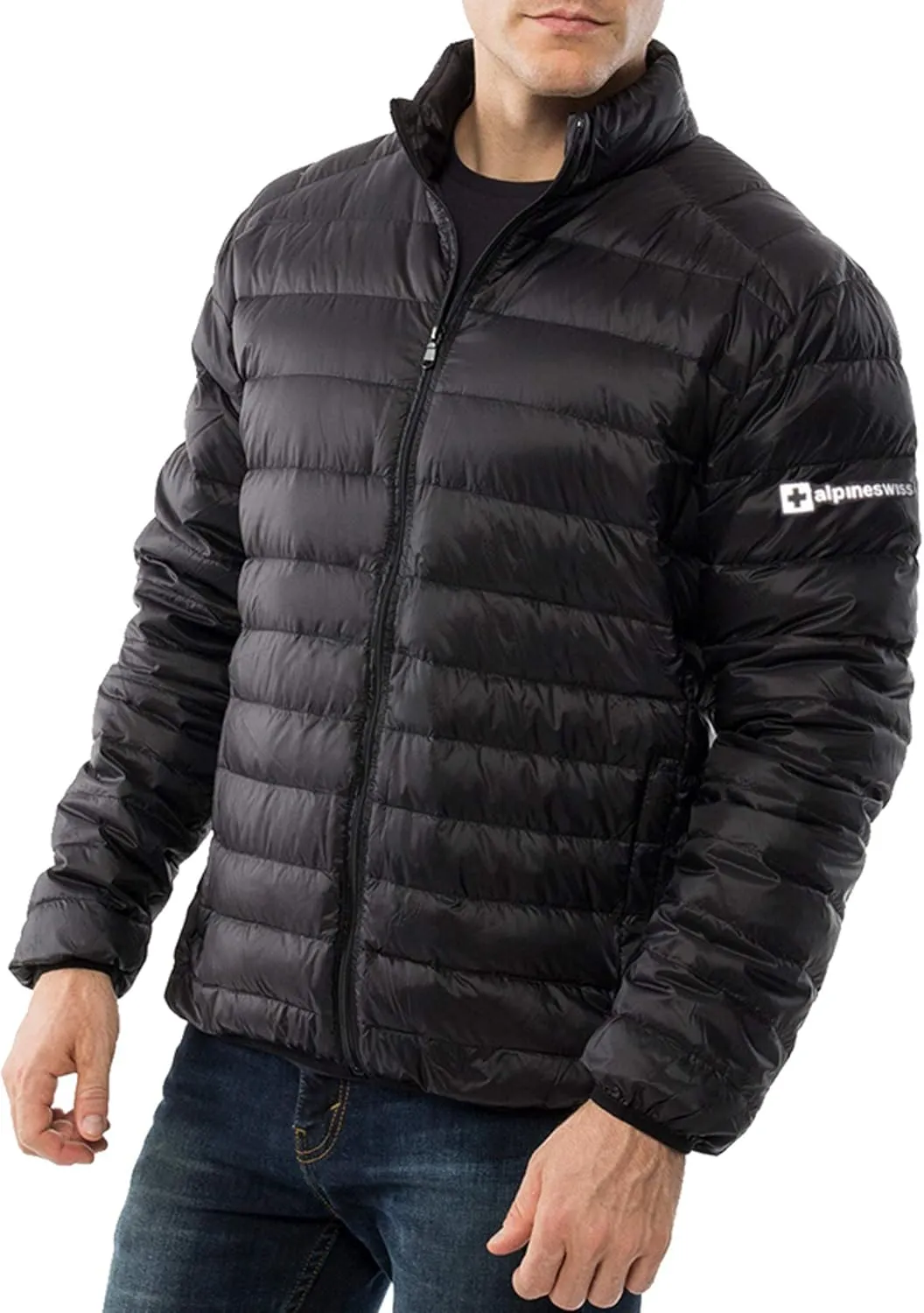 Alpine Swiss Niko Mens Down Alternative Jacket Puffer Coat Packable Warm Insulation & Lightweight