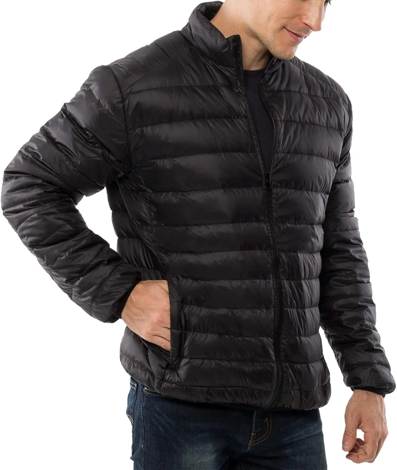Alpine Swiss Niko Mens Down Alternative Jacket Puffer Coat Packable Warm Insulation & Lightweight