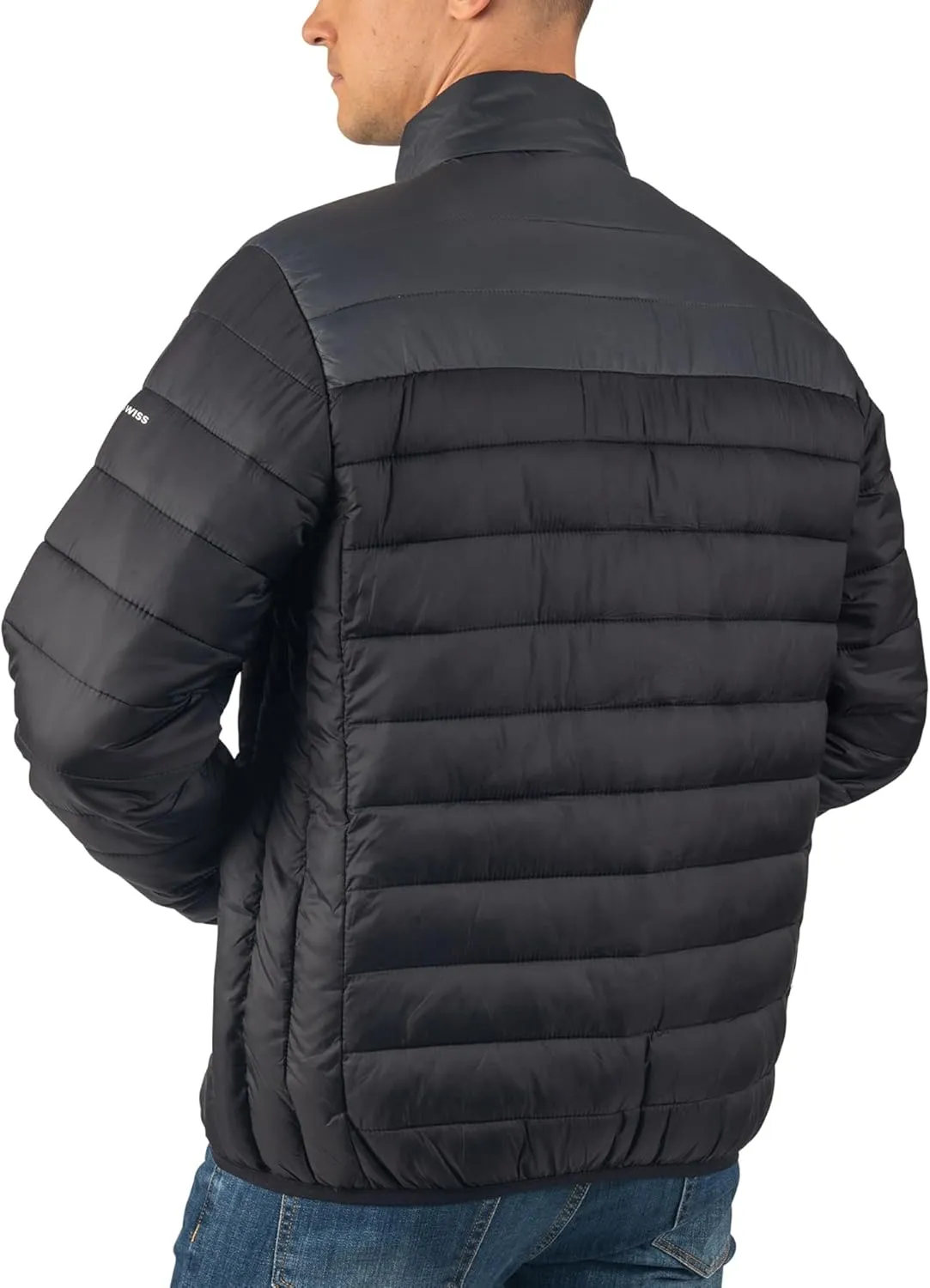 Alpine Swiss Niko Mens Down Alternative Jacket Puffer Coat Packable Warm Insulation & Lightweight
