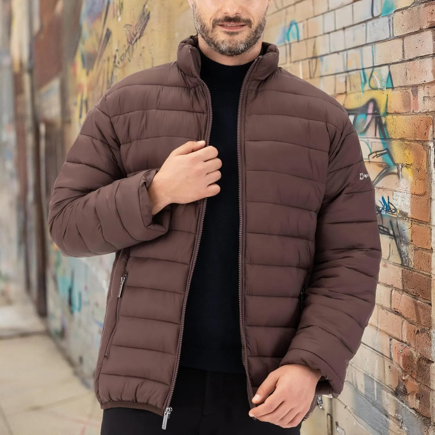 Alpine Swiss Niko Mens Down Alternative Jacket Puffer Coat Packable Warm Insulation & Lightweight
