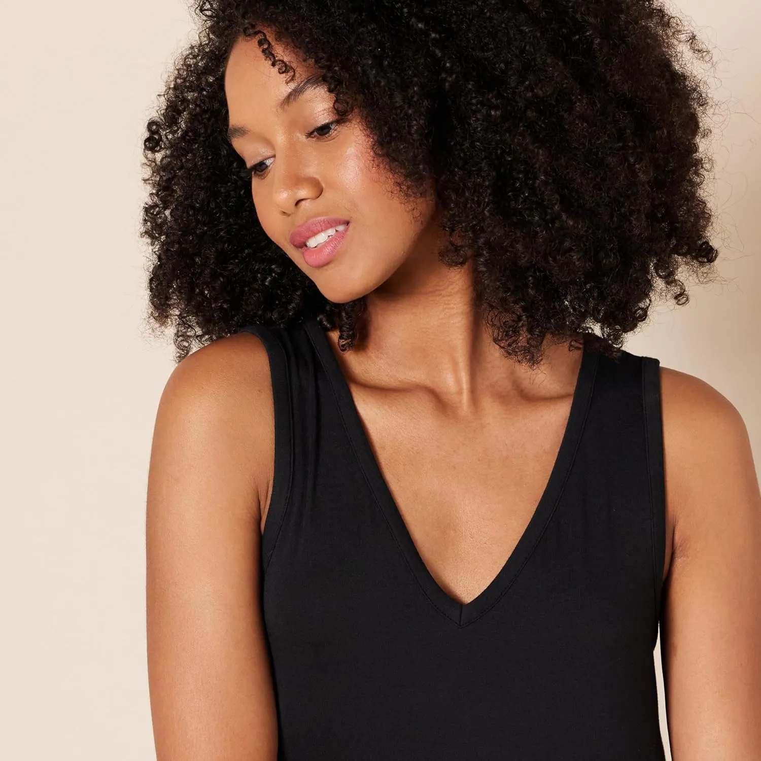 Amazon Essentials Women's Jersey V-Neck Tank Maxi Length Dress