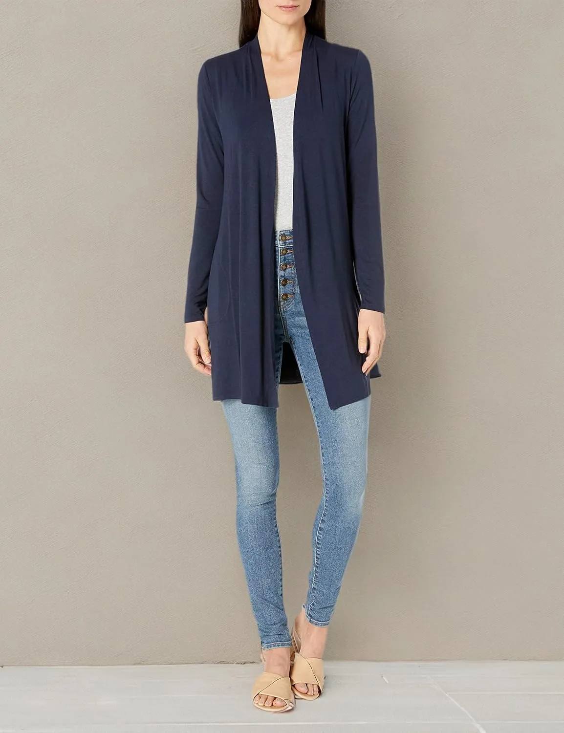 Amazon Essentials Women's Long-Sleeve Open-Front Cardigan