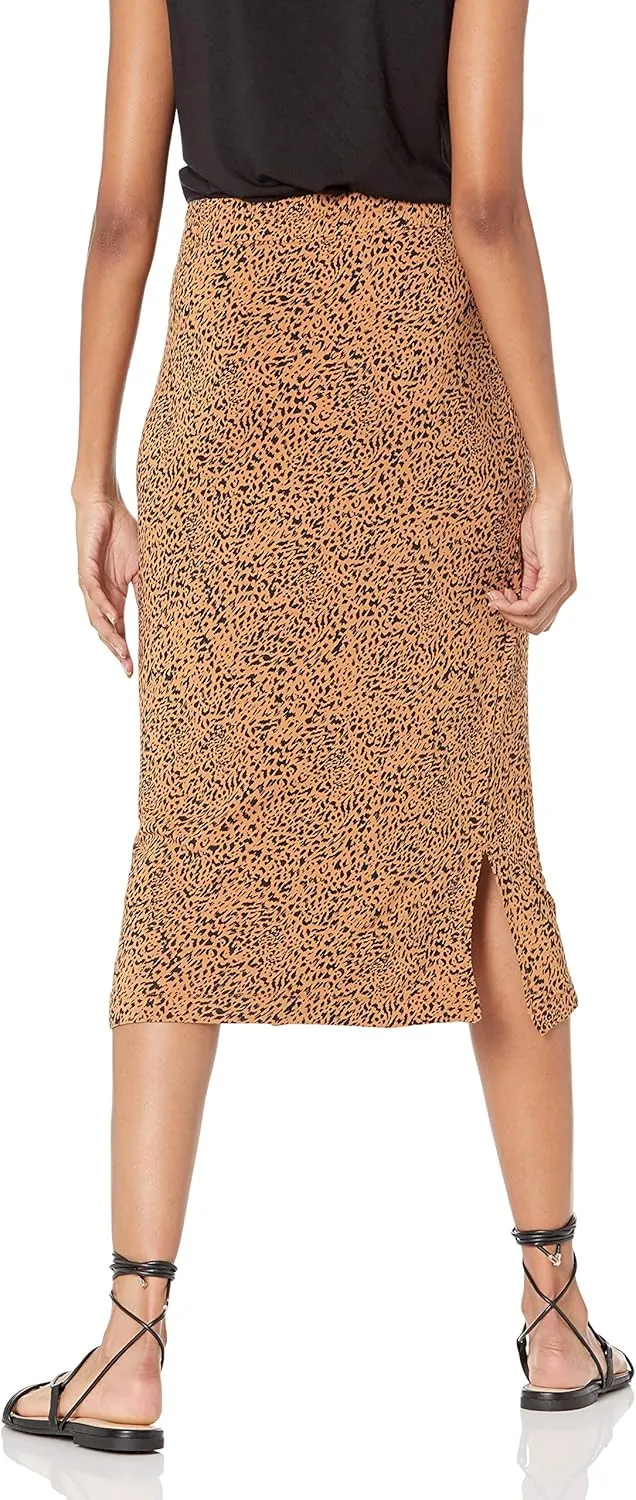 Amazon Essentials Women's Pull-On Knit Midi Skirt (Available in Plus Size)