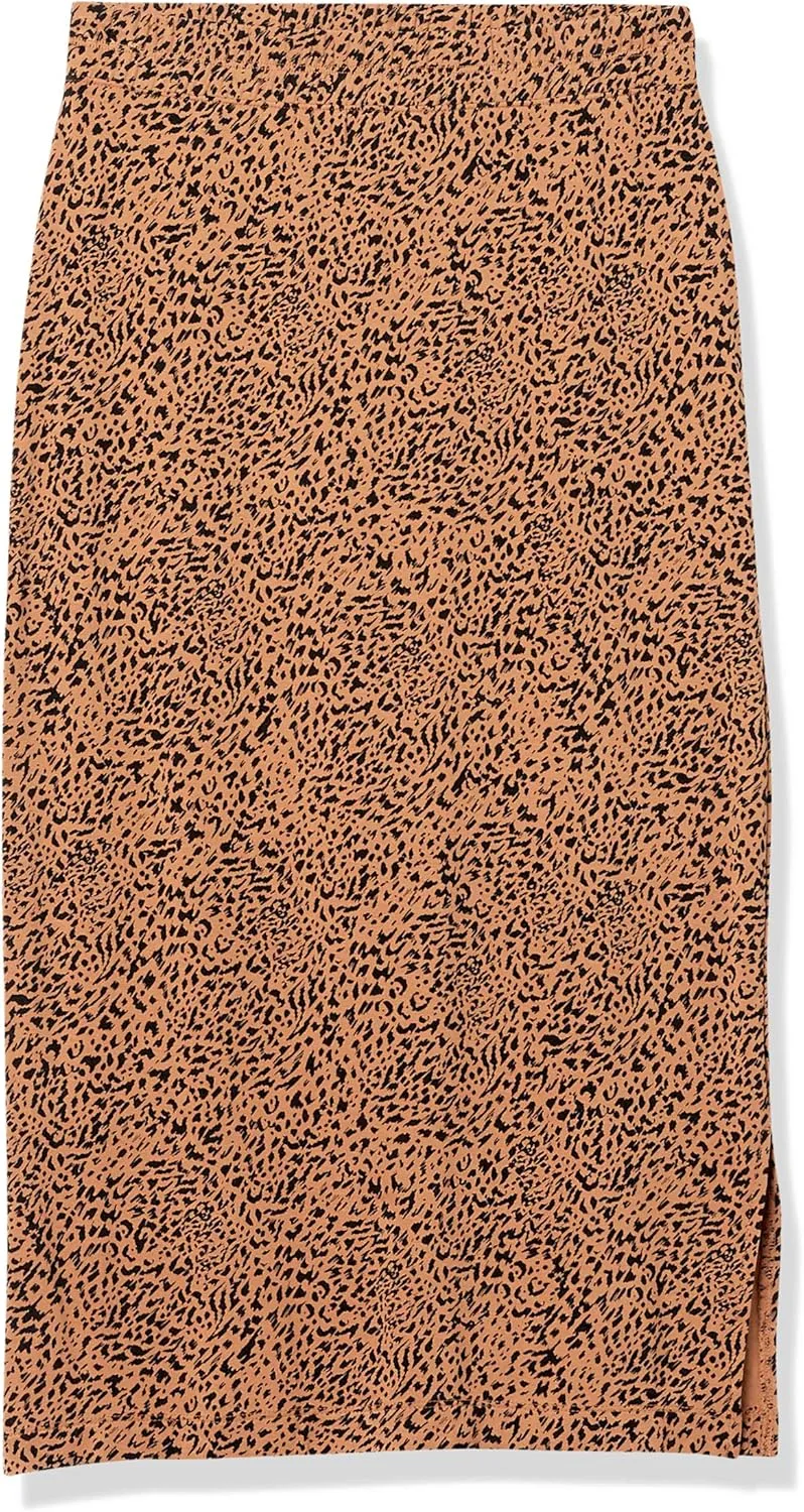 Amazon Essentials Women's Pull-On Knit Midi Skirt (Available in Plus Size)