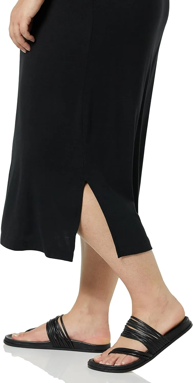 Amazon Essentials Women's Pull-On Knit Midi Skirt (Available in Plus Size)