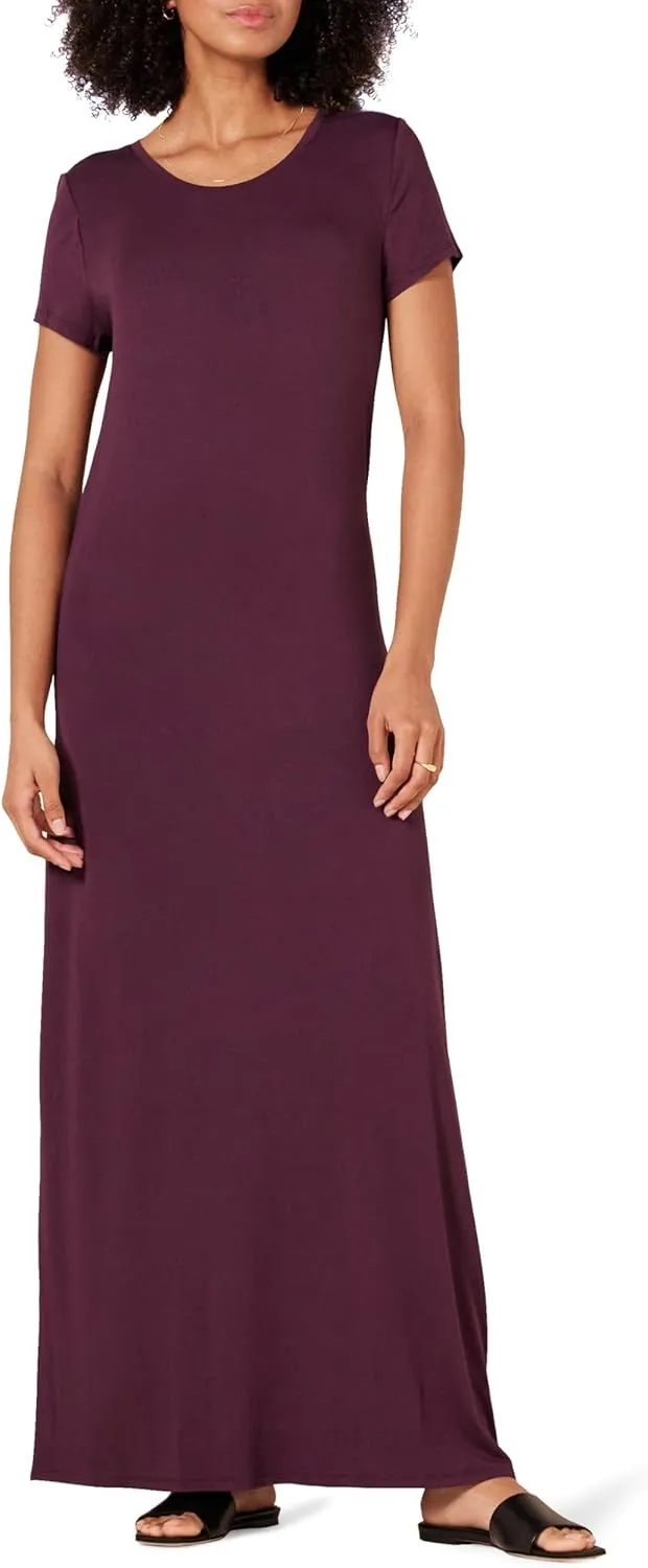 Amazon Essentials Women's Short-Sleeve Maxi Dress