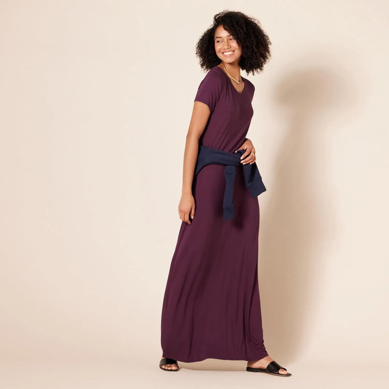Amazon Essentials Women's Short-Sleeve Maxi Dress