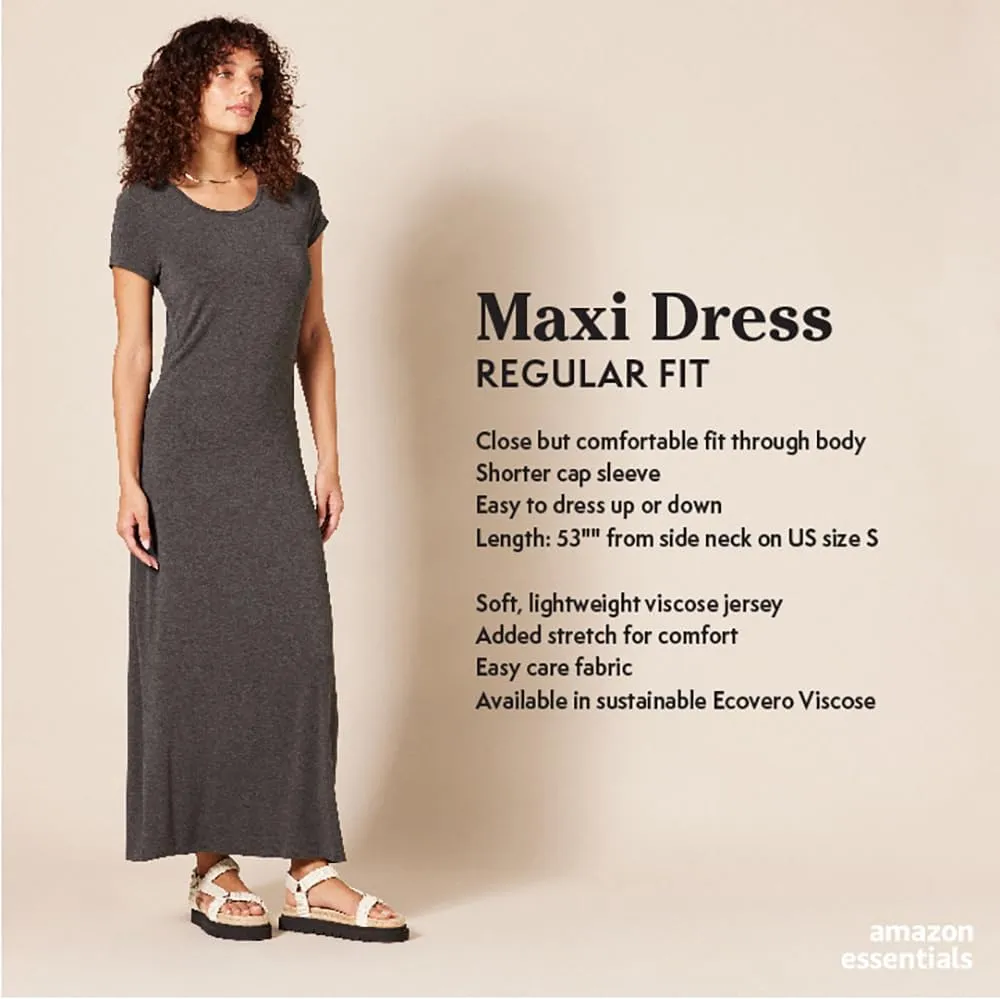 Amazon Essentials Women's Short-Sleeve Maxi Dress