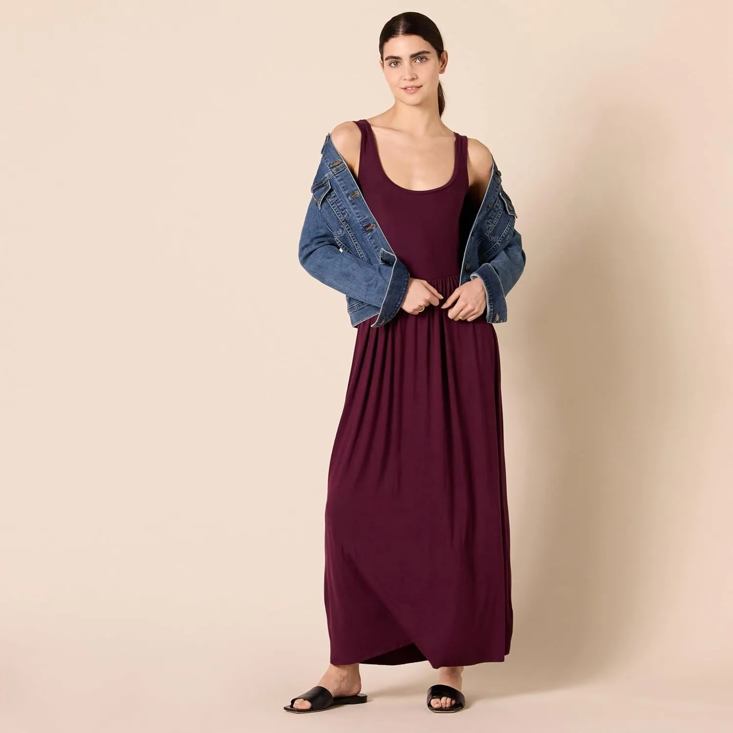 Amazon Essentials Women's Tank Waisted Maxi Dress (Available in Plus Size)