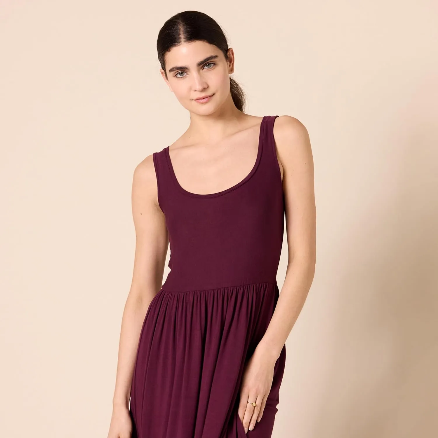 Amazon Essentials Women's Tank Waisted Maxi Dress (Available in Plus Size)