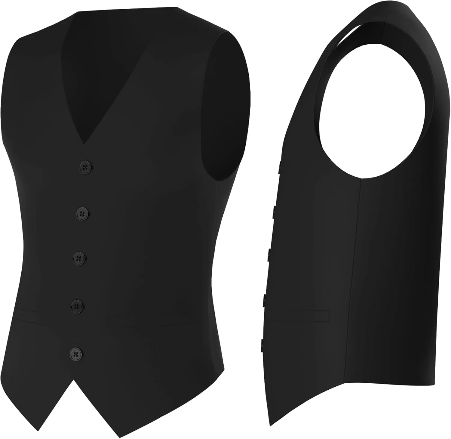 Antonio Uomo Mens Suit Set  Slim Fit 3 Piece Blazer 2 Button Jacket Vest Pants Business Wedding Party Solid Dress Suits