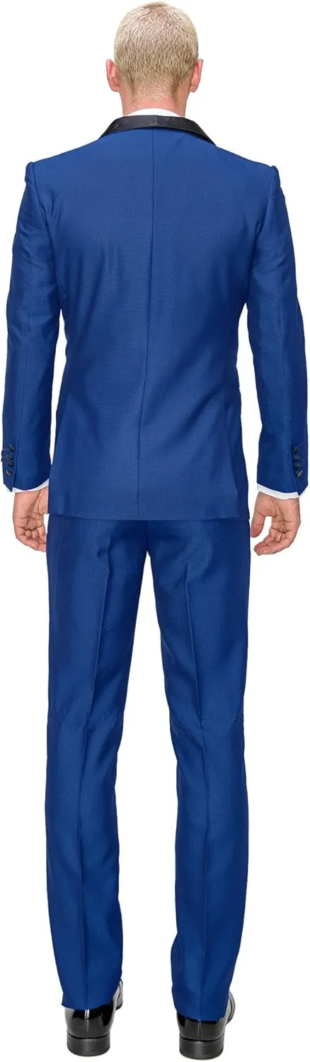 Antonio Uomo Mens Suit Set  Slim Fit Tuxedo Blazer Solid Jacket Vest Pants Formal Business Wedding Party Prom Dress Suits