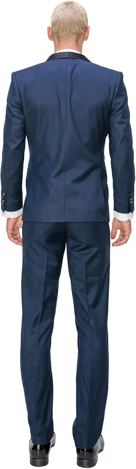 Antonio Uomo Mens Suit Set  Slim Fit Tuxedo Blazer Solid Jacket Vest Pants Formal Business Wedding Party Prom Dress Suits