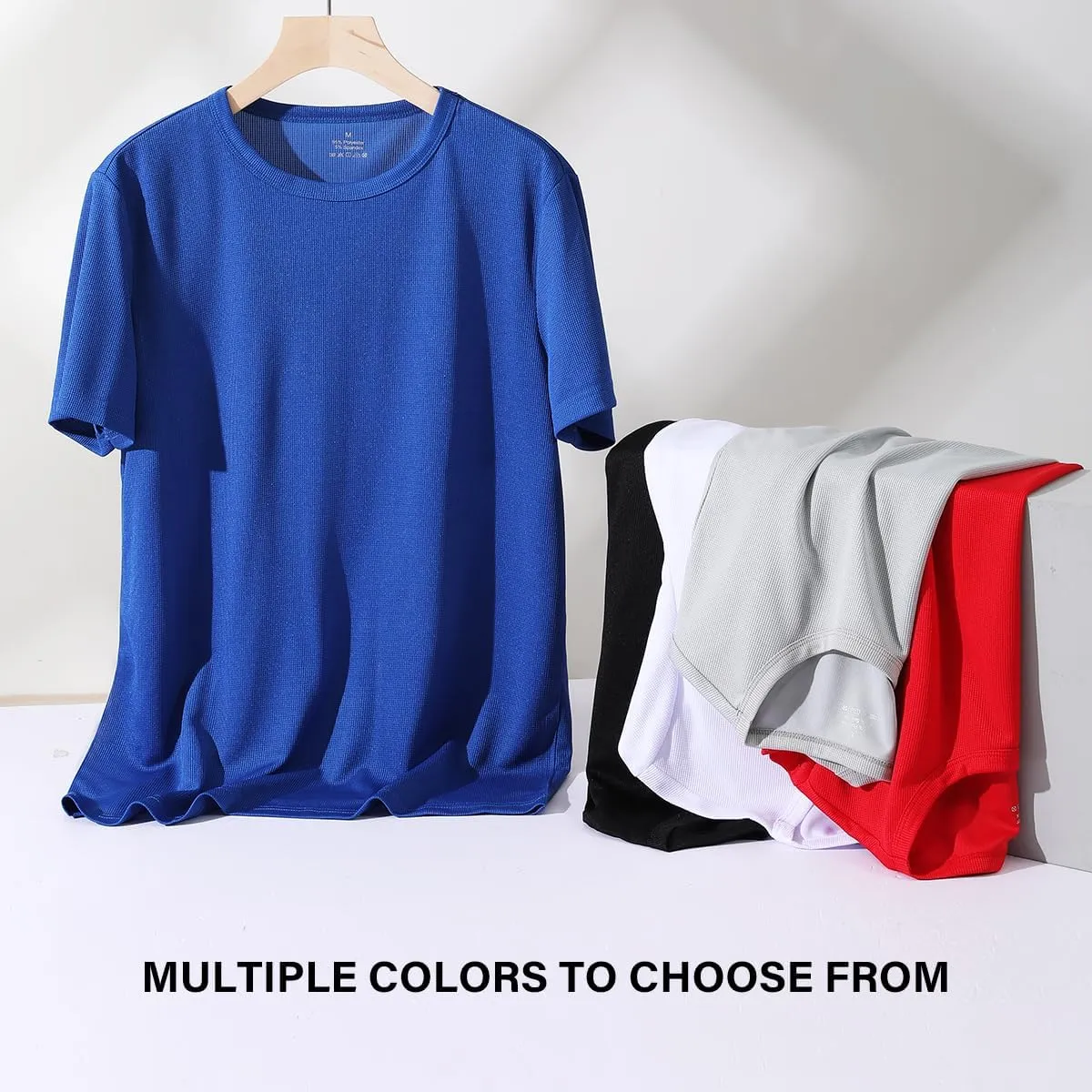 Arjen Kroos Men's Quick Dry Fit Running T-Shirts 4 Pack Activewear Gym Shirts Breathable Workout Undershirts