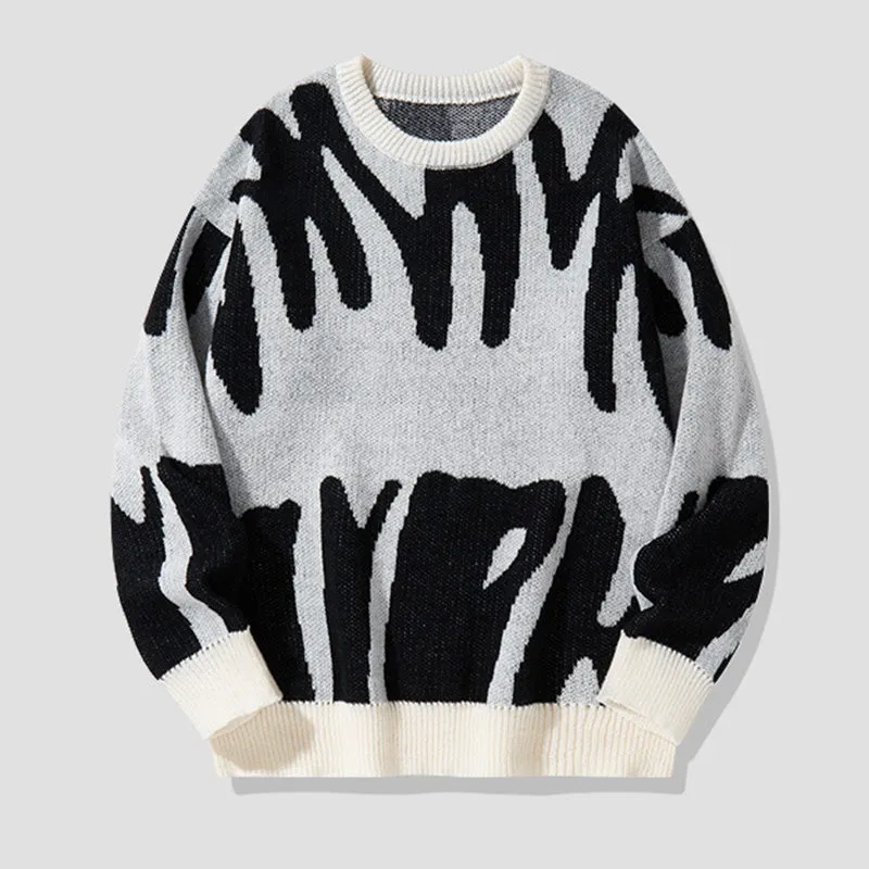Aule Colorblock Letter Sweater