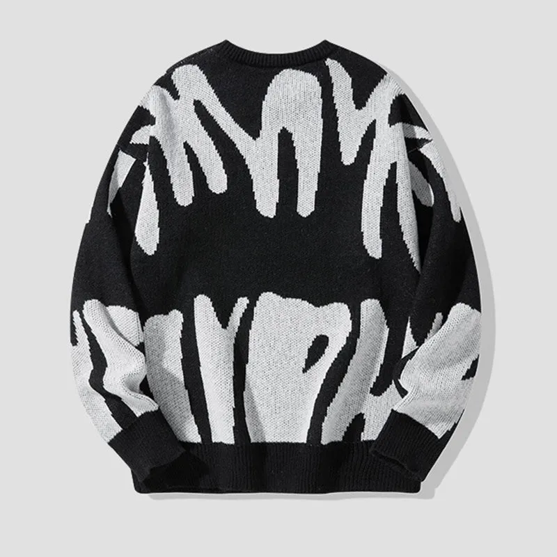 Aule Colorblock Letter Sweater