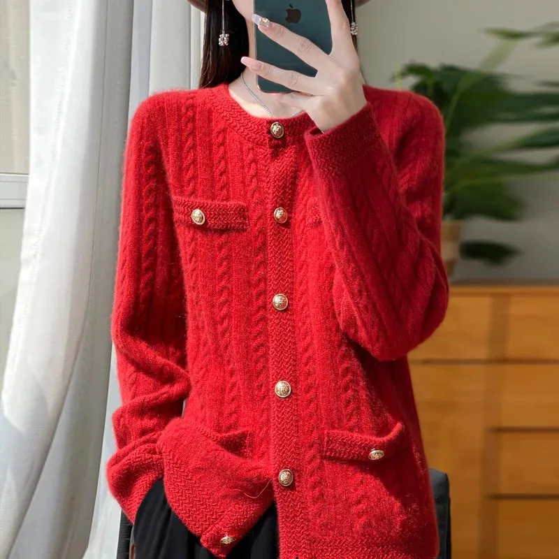 Autumn Casual Button Front Sweaters - Ailime Designs