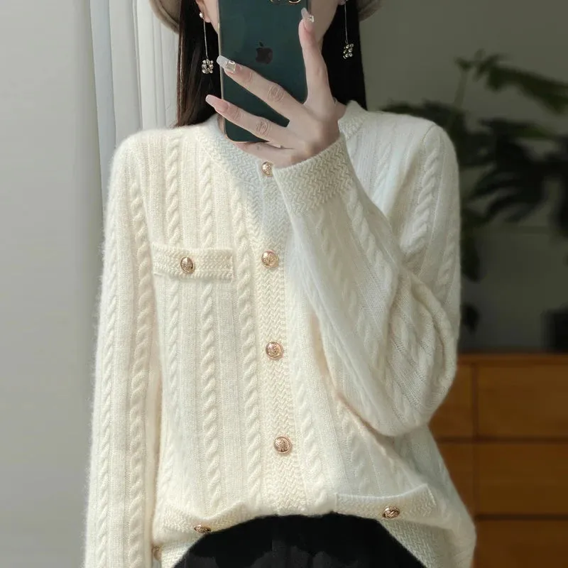 Autumn Casual Button Front Sweaters - Ailime Designs