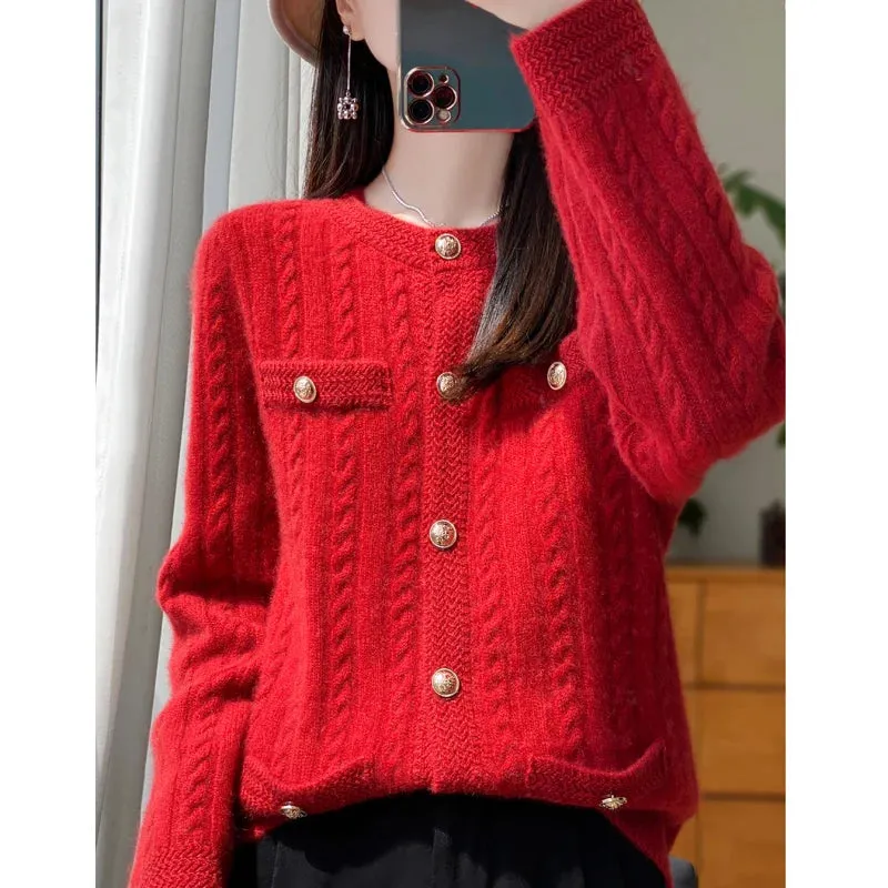 Autumn Casual Button Front Sweaters - Ailime Designs