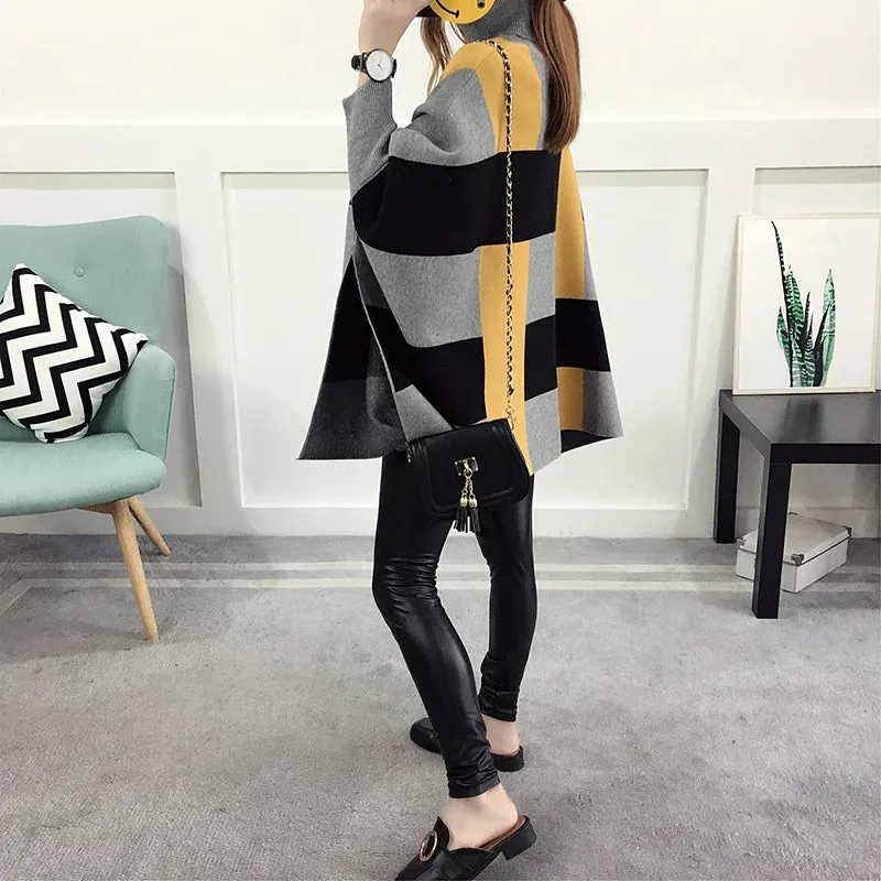 Autumn Casual Loose Stripe Knitted Sweaters - Ailime Designs