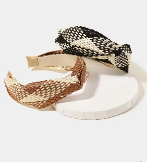 Avery Two Tone Basket Weave Twist Headband