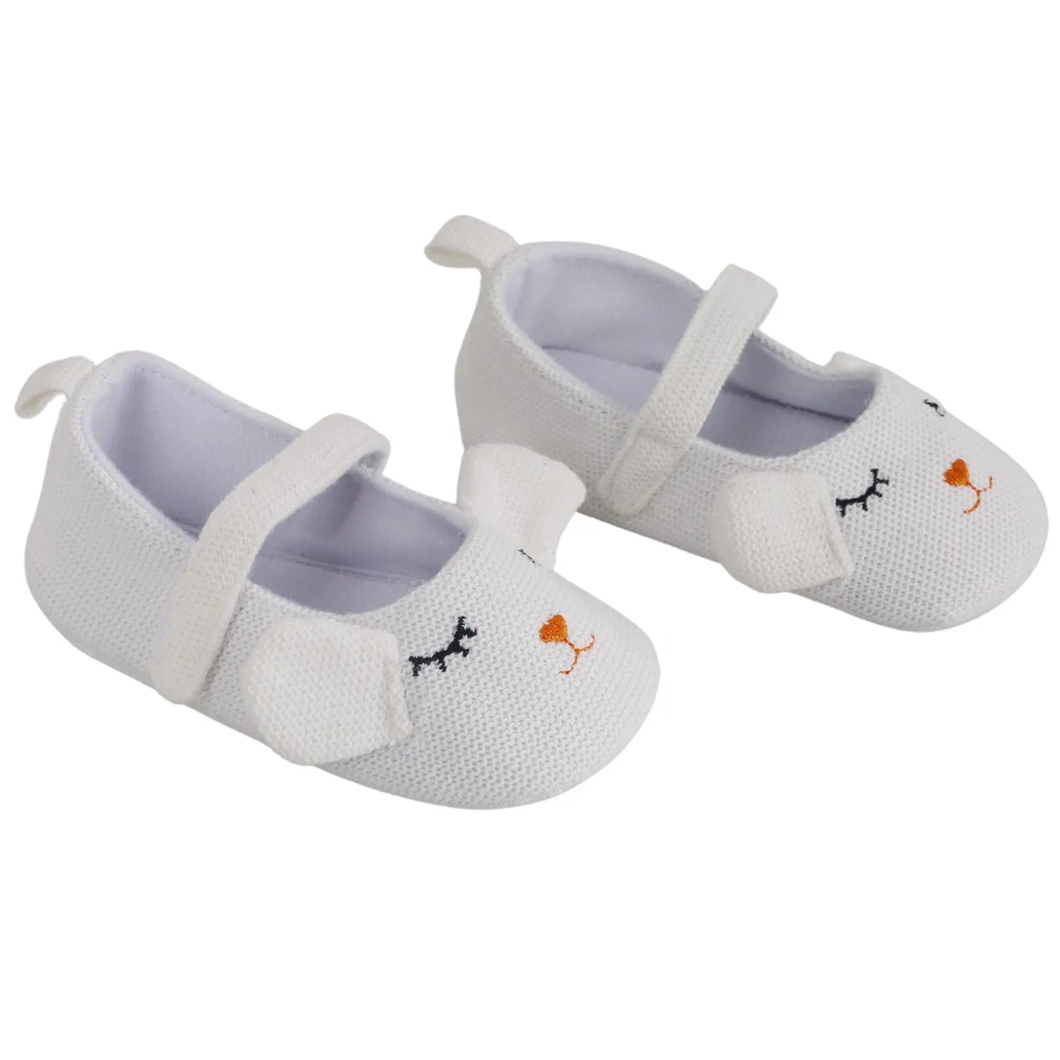 Baby Moo Sleepy Puppy White Booties