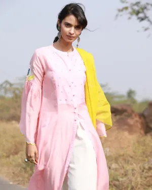 Bagh Pastel Pink Peacock Jacket