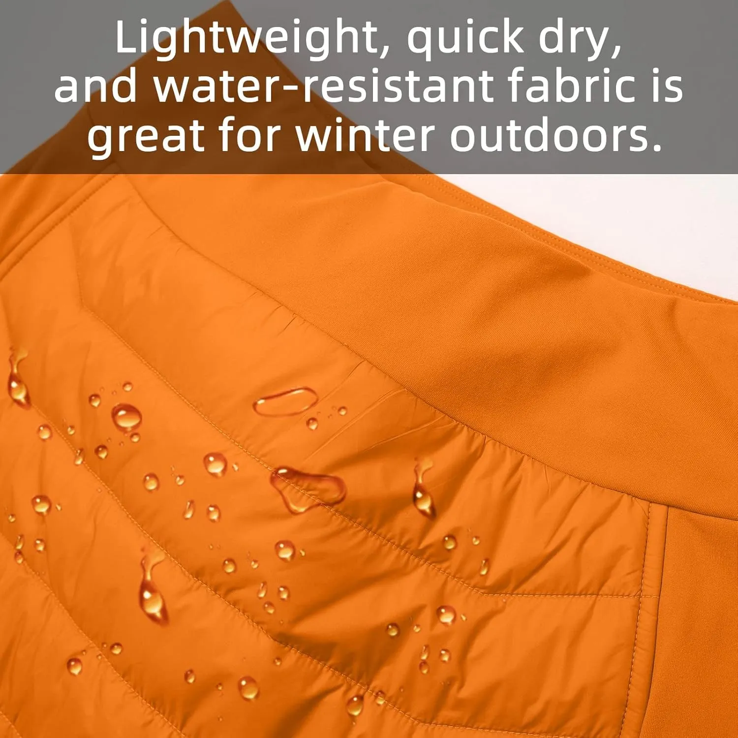 baleaf Women's 17" Puffer Quilted Skirt Lightweight Insulated Warm Snow Skirts Hiking Running Golf Outdoors