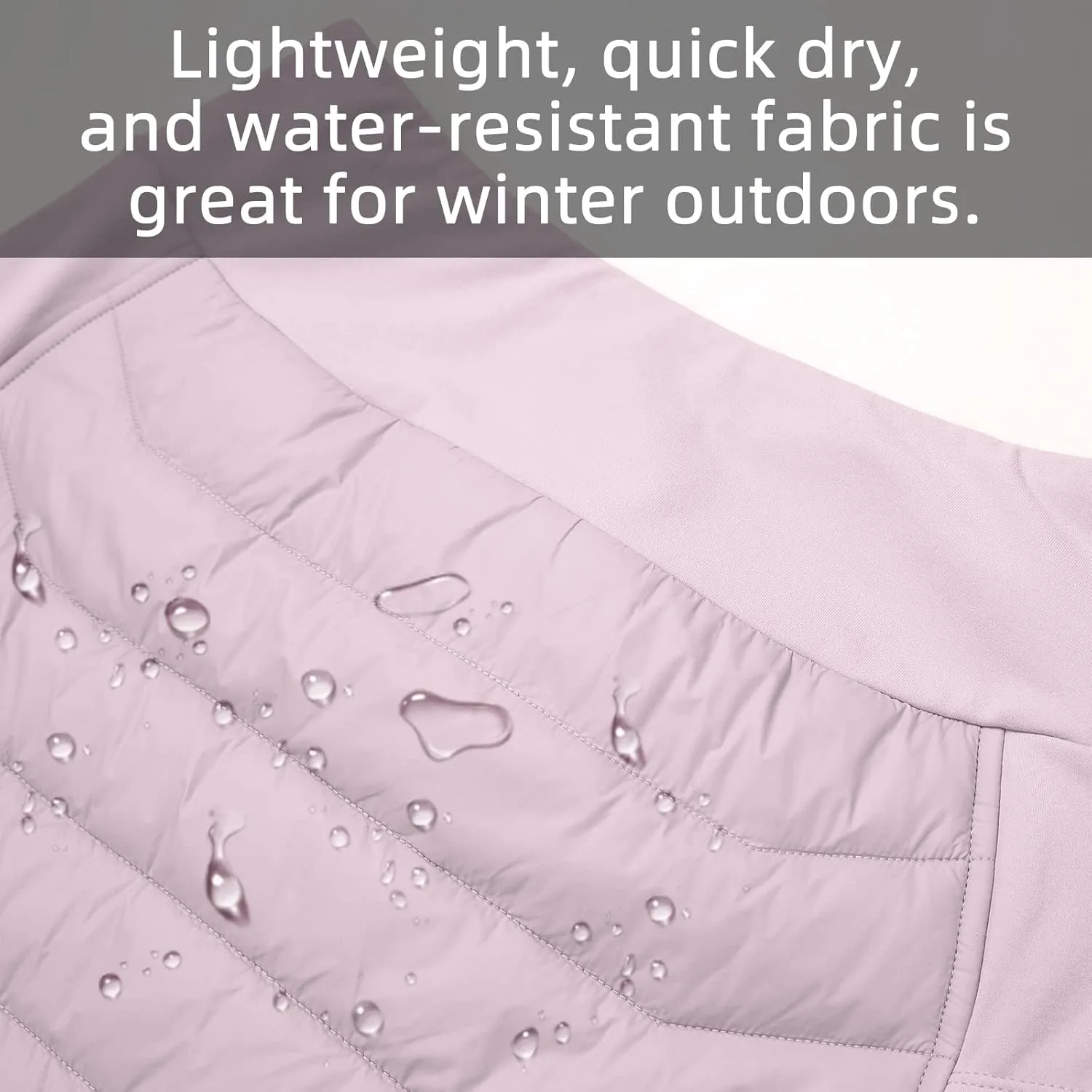 baleaf Women's 17" Puffer Quilted Skirt Lightweight Insulated Warm Snow Skirts Hiking Running Golf Outdoors