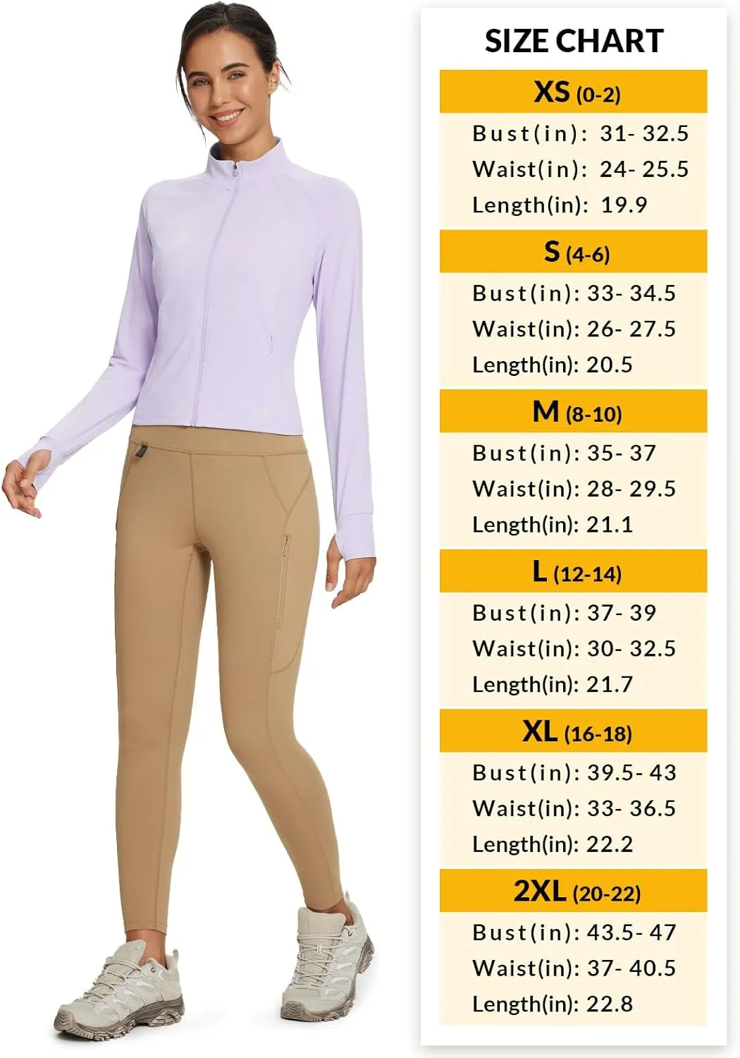 baleaf Women's Sun-Dur SPF Shirts Permanent UPF 50  Crop Jacket Long Sleeve Sun Protection Clothing Full Zip Quick Dry Hiking