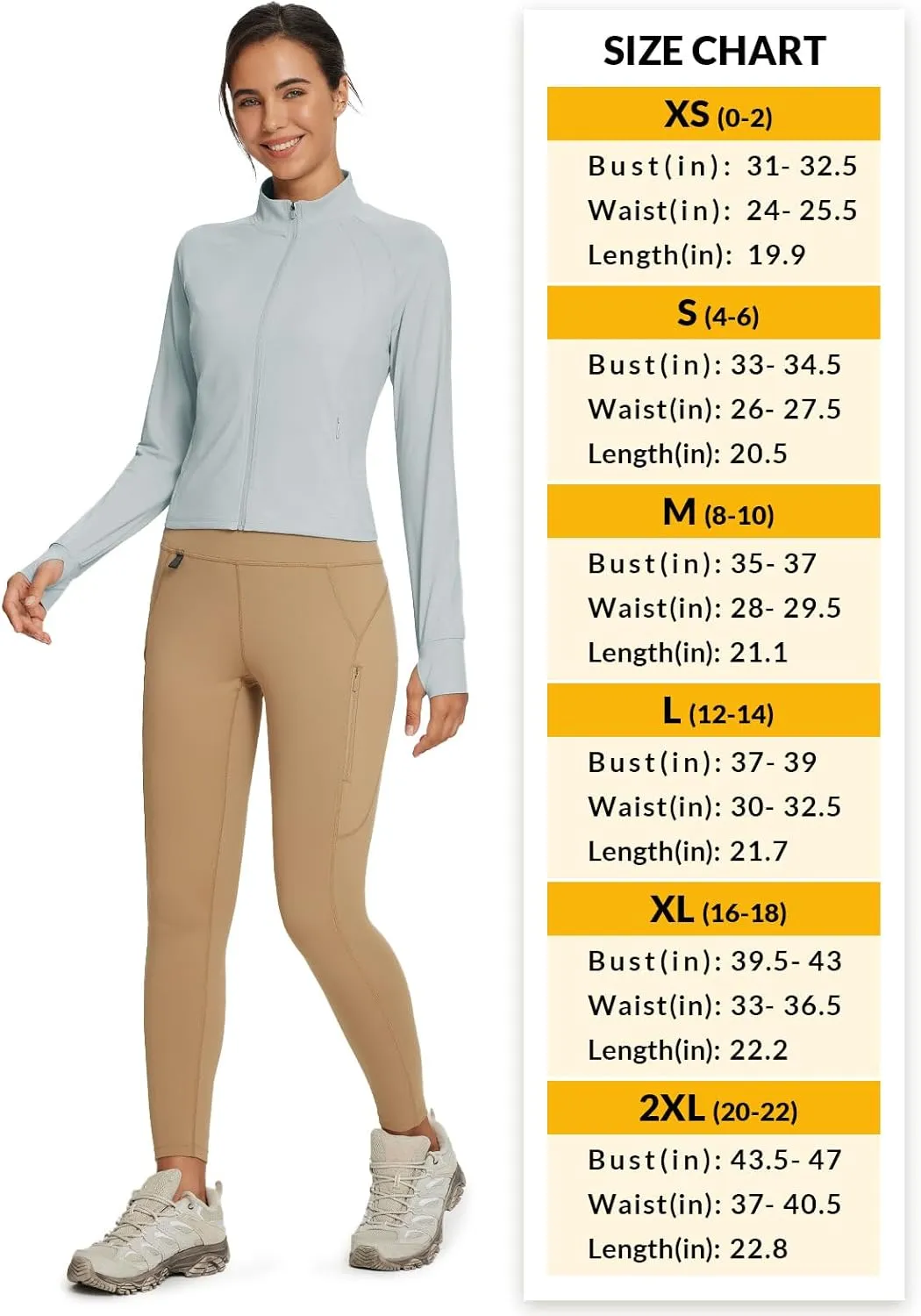 baleaf Women's Sun-Dur SPF Shirts Permanent UPF 50  Crop Jacket Long Sleeve Sun Protection Clothing Full Zip Quick Dry Hiking