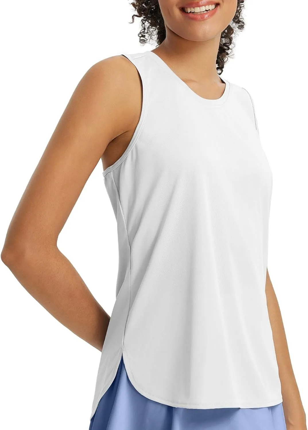 baleaf Womens Tank Tops Running Cross Open Back Top Sleeveless Racerback Gym Workout Athletic Quick Dry Tennis UPF 50 