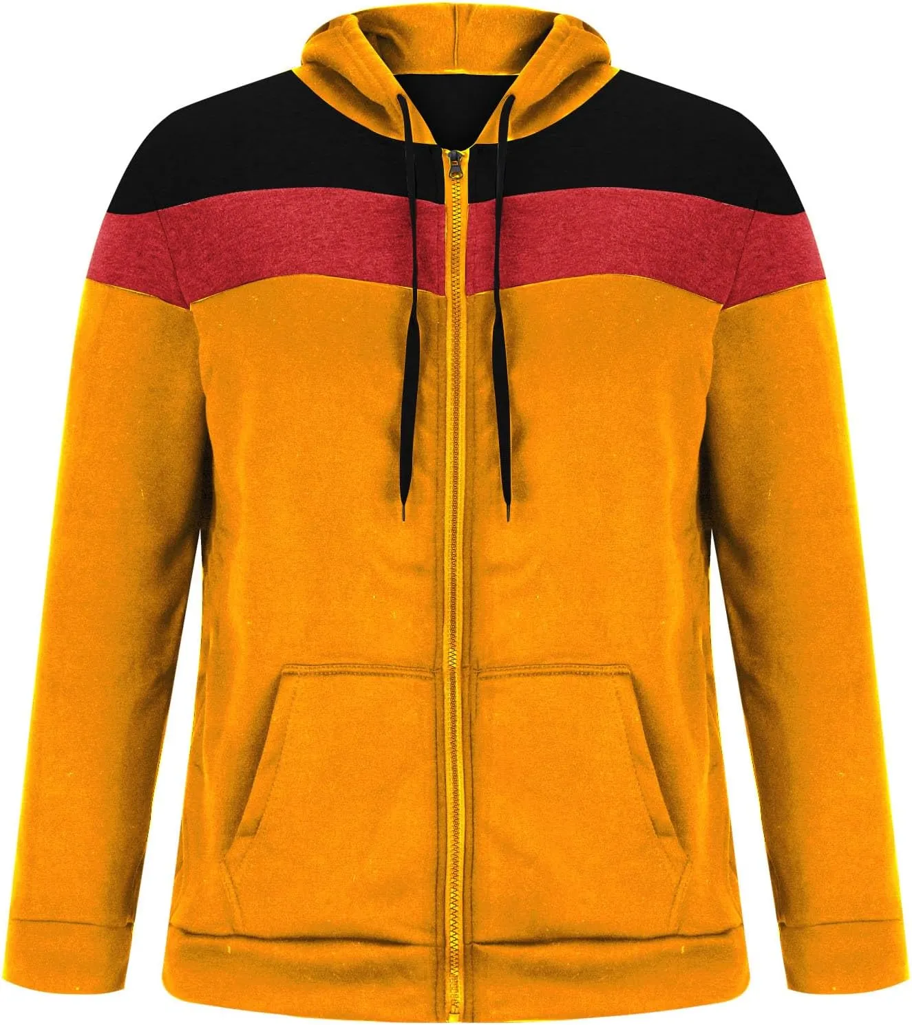 Basic Hoodies For Men Workout Casual Long Sleeve Jackets Fashion Color Block Sweatshirt Tops Zipper Hooded Blouses