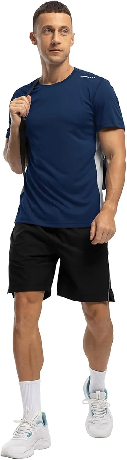 BASUDAM Men's Short Sleeve Shirts Quick Dry Cooling UPF 50  Lightweight Athletic T-Shirts Running Workout Tops