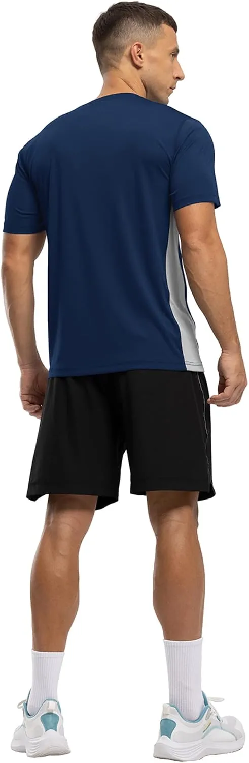 BASUDAM Men's Short Sleeve Shirts Quick Dry Cooling UPF 50  Lightweight Athletic T-Shirts Running Workout Tops