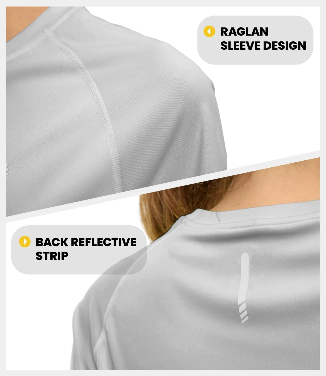 BASUDAM Women's Short Sleeve T-Shirts Quick Dry Cooling UPF 50  Lightweight Athletic Shirts Running Workout Tops