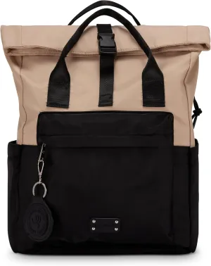 BEARPAW Women's Backpack - Professional Laptop Backpack for Women | Cute Travel & College Bag, Double Handle Design, Beige/Khaki