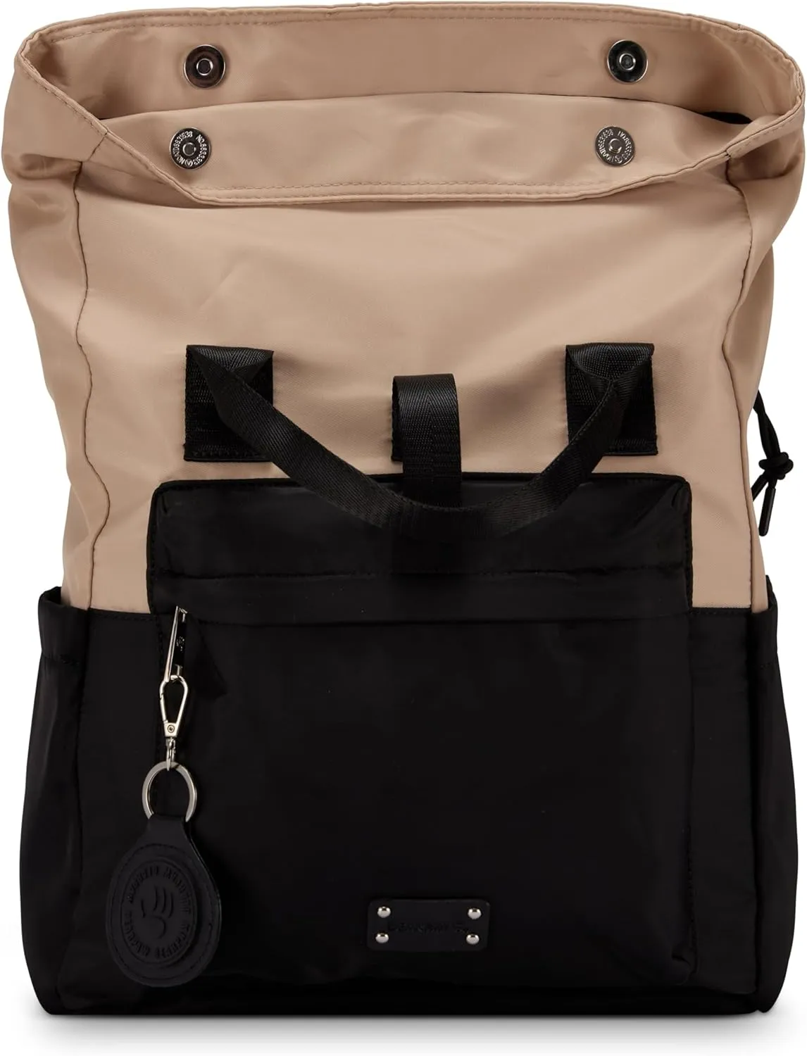 BEARPAW Women's Backpack - Professional Laptop Backpack for Women | Cute Travel & College Bag, Double Handle Design, Beige/Khaki